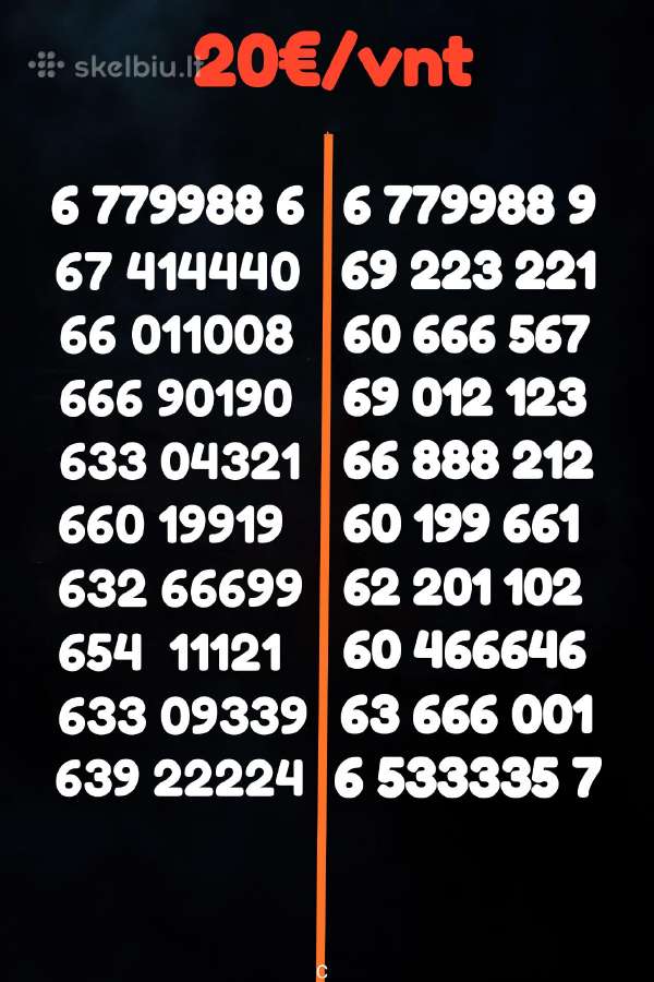 Gražus numeris už 20€ 111 000 333 888 999 222 4444 - nuotraukos Nr. 3