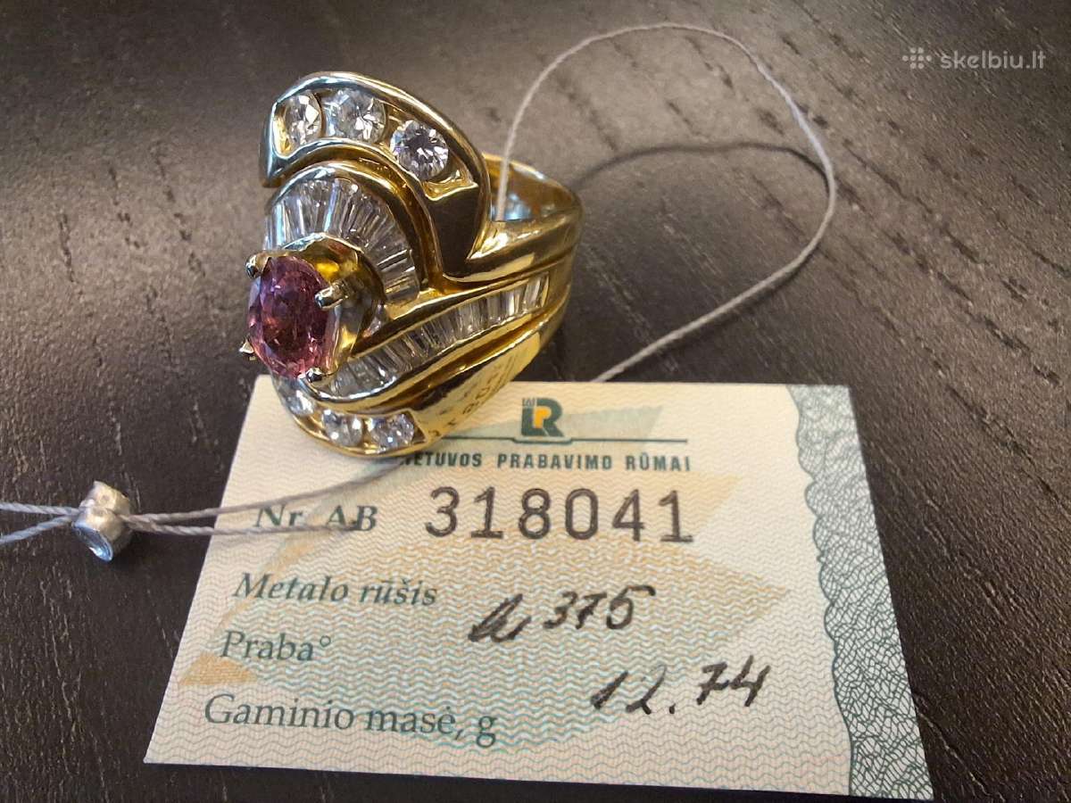 Žiedas su deimantais ir špinele (13 gr., 3,2ct) - nuotraukos Nr. 10