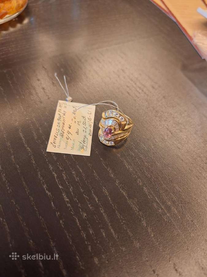 Žiedas su deimantais ir špinele (13 gr., 3,2ct) - nuotraukos Nr. 11