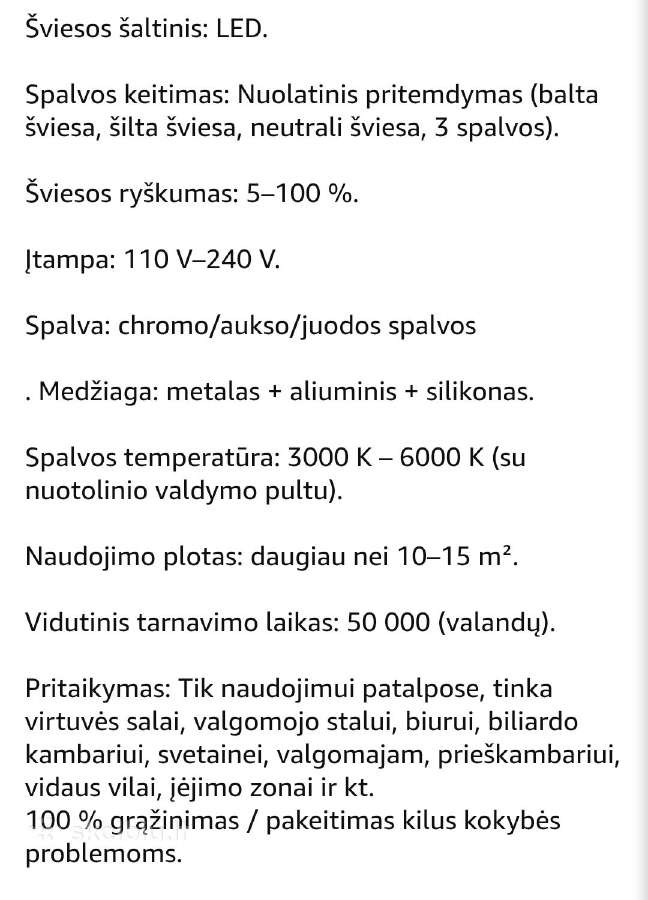 Pakabinamas lubinis šviestuvas, sietynas,2 vnt - nuotraukos Nr. 6
