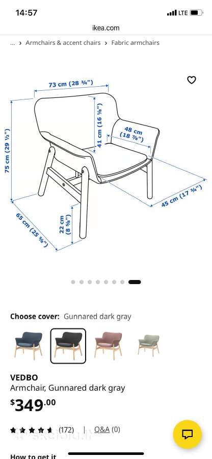 Fotelis Ikea Bedbo - nuotraukos Nr. 4