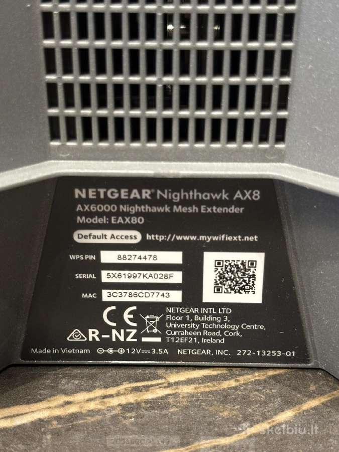 WiFi 6 kartotuvas / stiprintuvas Netgear Eax80 - nuotraukos Nr. 2