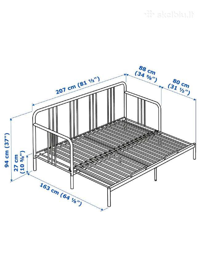 Fyresdal Ikea bed frame - nuotraukos Nr. 5