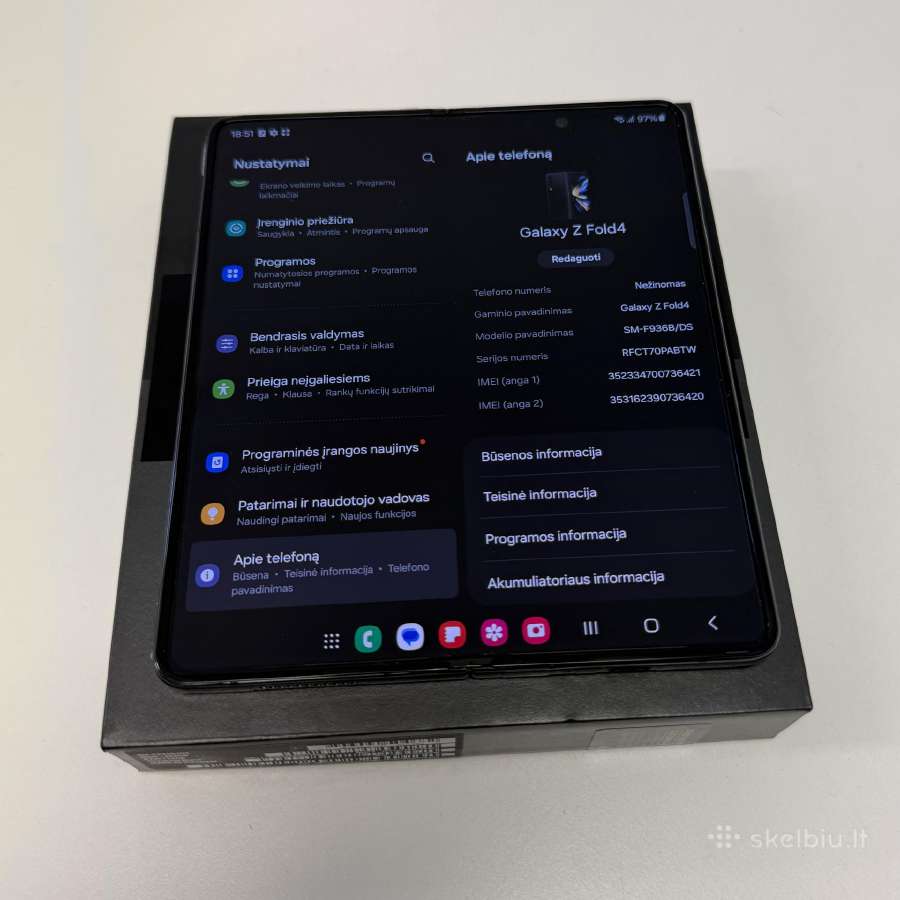 Samsung Fold 4 Phantom Black - nuotraukos Nr. 3