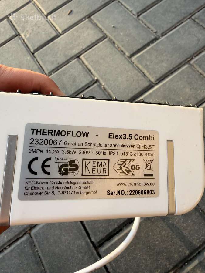 Momentinis vandens sildytuvas Termoflow elex 3.5 - nuotraukos Nr. 4