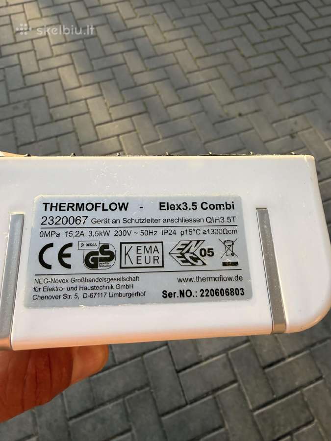 Momentinis vandens sildytuvas Termoflow elex 3.5 - nuotraukos Nr. 6