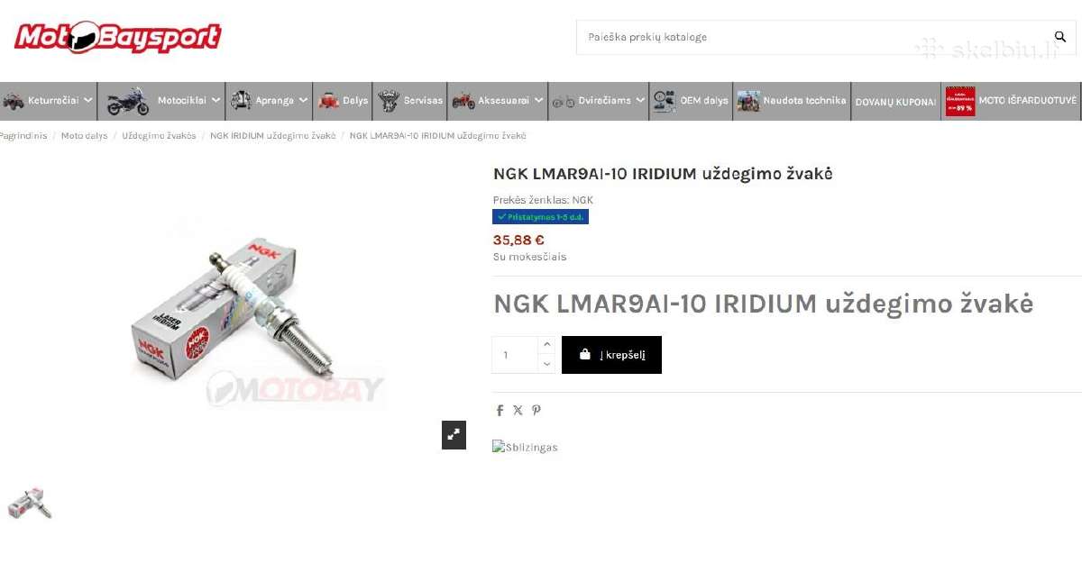 Ngk Lmar9ai-10 Iridium uždegimo žvakė - nuotraukos Nr. 5