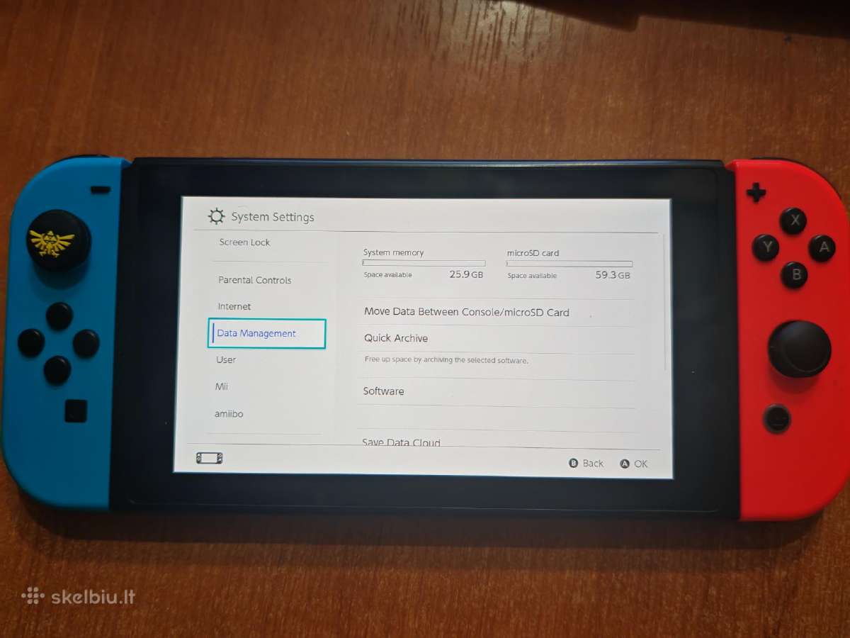 Nintendo Switch 32gb+64gb su garantija - nuotraukos Nr. 3