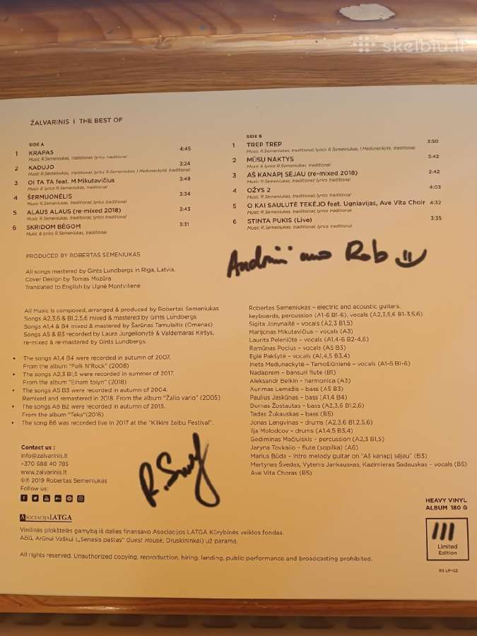 Žalvarinis ir Robertas Semeniukas Lp Set - nuotraukos Nr. 6