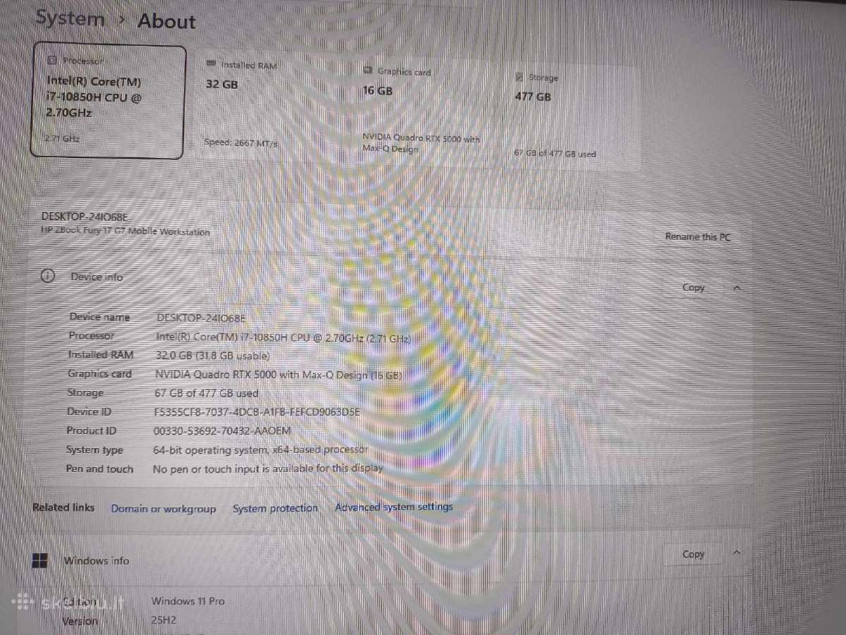 Zbook Fury 17 G7 17.3 Fhd Ips 32gb Rtx 5000 16gb - nuotraukos Nr. 4