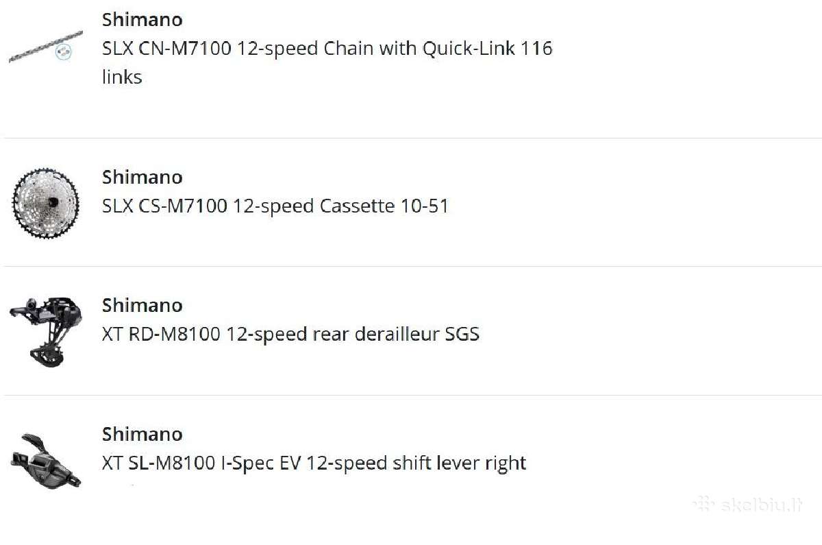 Shimano 12s grupėxt M8100 perjungėjas ir rankenėlė - nuotraukos Nr. 2