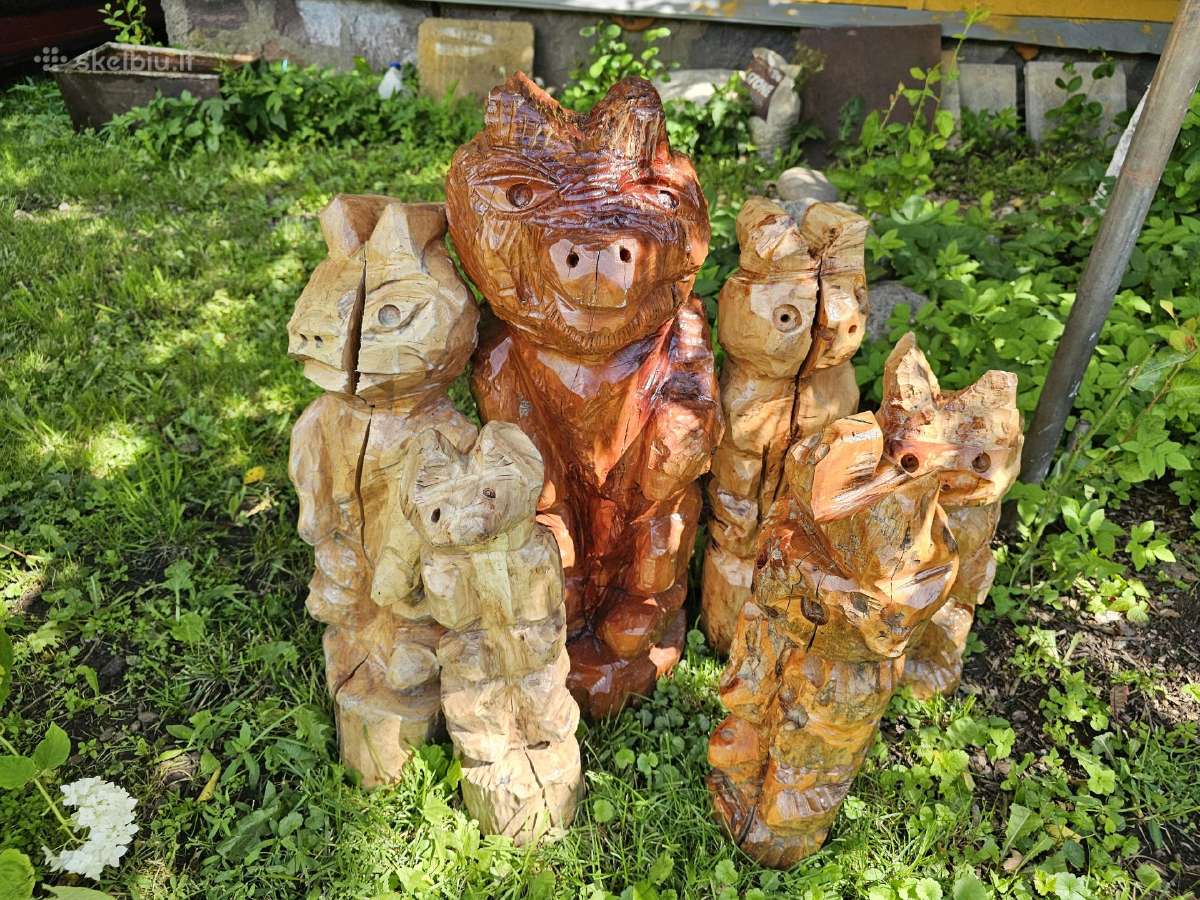 Šuns, kiškučiai skultūra - nuotraukos Nr. 6