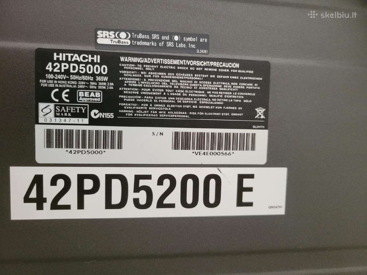 Hitachi televizorius - nuotraukos Nr. 7