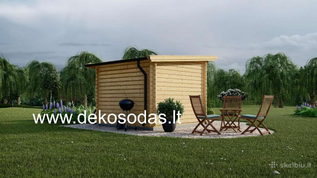 Medinis namelis Selga 2,95x2,95 m, 34 mm - nuotraukos Nr. 2
