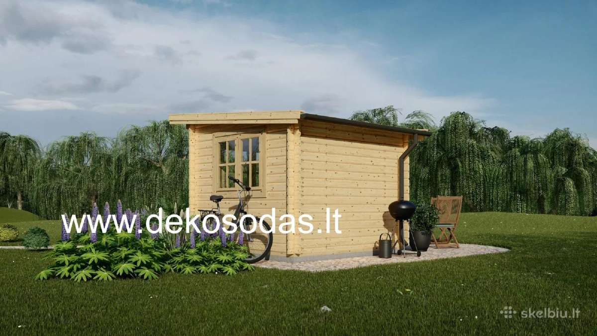 Medinis namelis Selga 2,95x2,95 m, 34 mm - nuotraukos Nr. 5