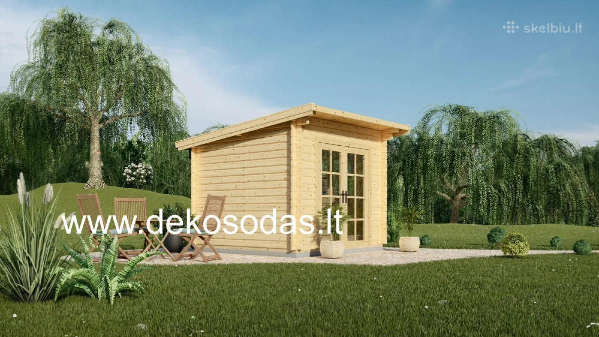 Medinis namelis Selga 2,95x2,95 m, 34 mm - nuotraukos Nr. 6