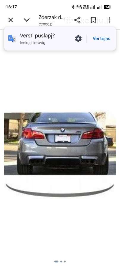 Spoileris Bmw 5 F10 Lip Abs - nuotraukos Nr. 2