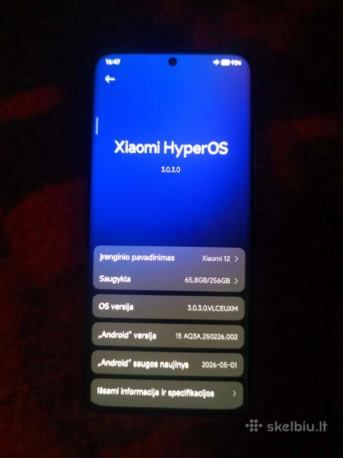 Xiaomi Mi 12 / Išmanusis Telefon 8/256 - nuotraukos Nr. 3