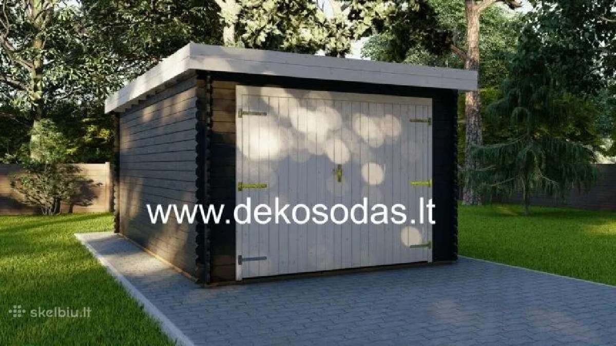 Medinis garažas Brano 330x510 cm, 28 mm - nuotraukos Nr. 4