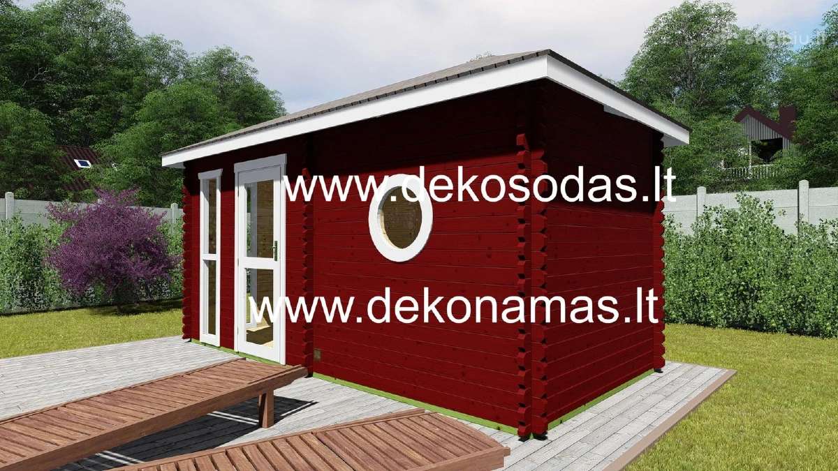 Medinė sauna „Baltic Aroma“ 480x240 cm - nuotraukos Nr. 6