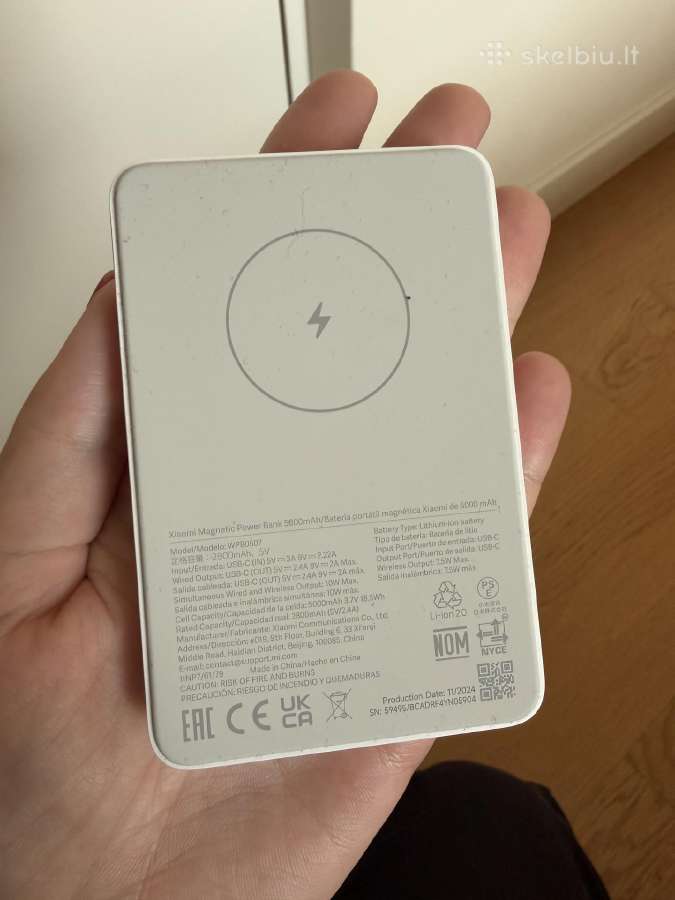 Magnetinis powerbank Xiaomi - nuotraukos Nr. 2
