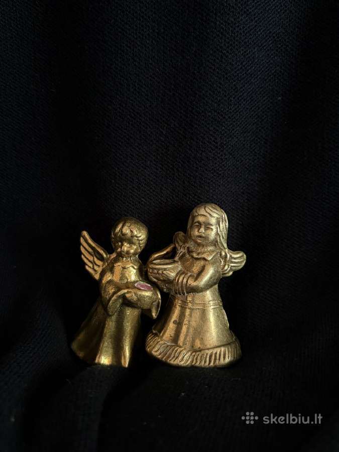 Vintažinės žalvarinės angelų žvakidės - nuotraukos Nr. 8