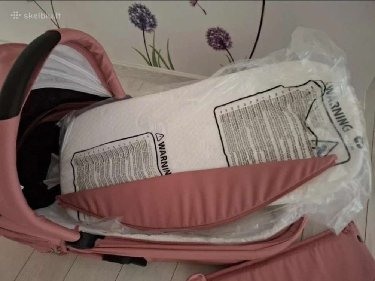 Vežimo lopšys. Carrycot Kinderkraft Nea, rausva sp - nuotraukos Nr. 3