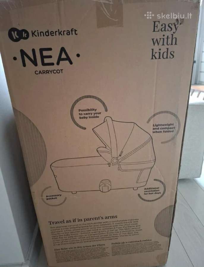 Vežimo lopšys. Carrycot Kinderkraft Nea, rausva sp - nuotraukos Nr. 6