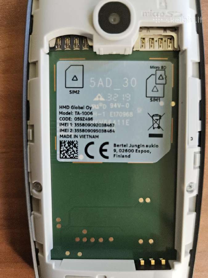 Nokia 3310 3g Ta-1006 - nuotraukos Nr. 9