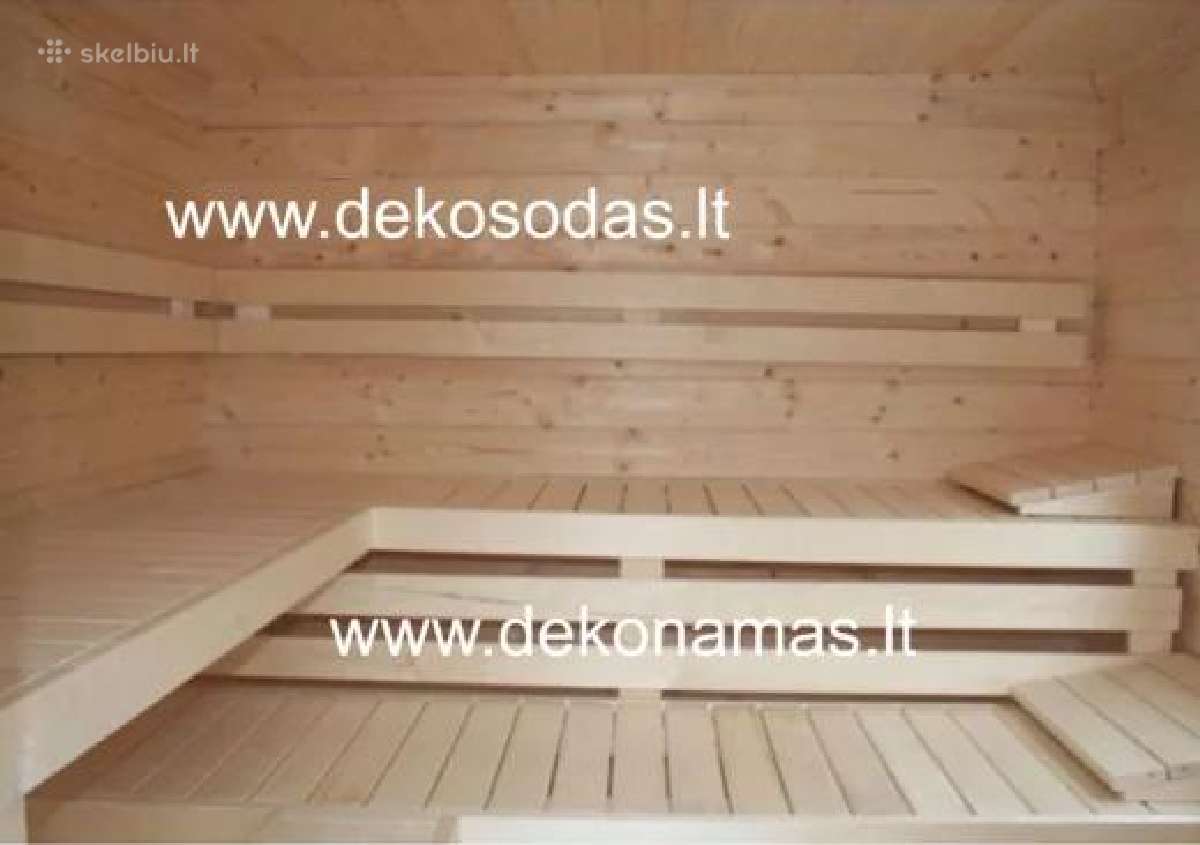 Medinė sauna „marina“ 45 mm, 480x240 cm - nuotraukos Nr. 5