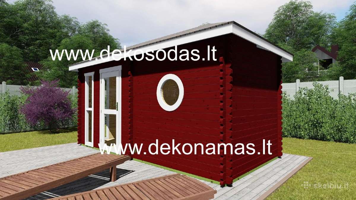 Medinė sauna „marina“ 45 mm, 480x240 cm - nuotraukos Nr. 2