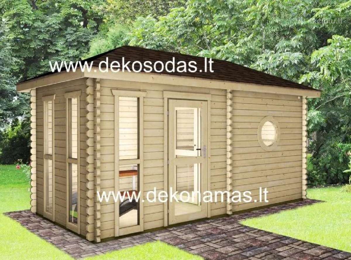 Medinė sauna „marina“ 45 mm, 480x240 cm - nuotraukos Nr. 3