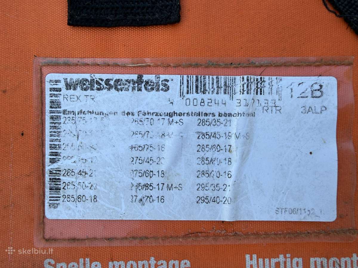 Weissenfels Rex Tr Rtr 112b grandinės visureigiams - nuotraukos Nr. 4