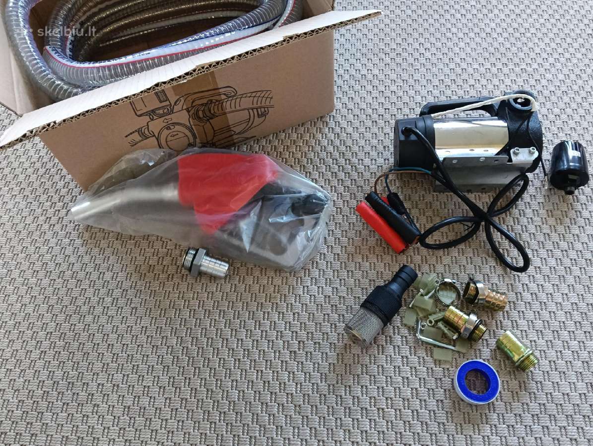 12v kuro perdavimo siurblys su pistoletu ir žarna - nuotraukos Nr. 2