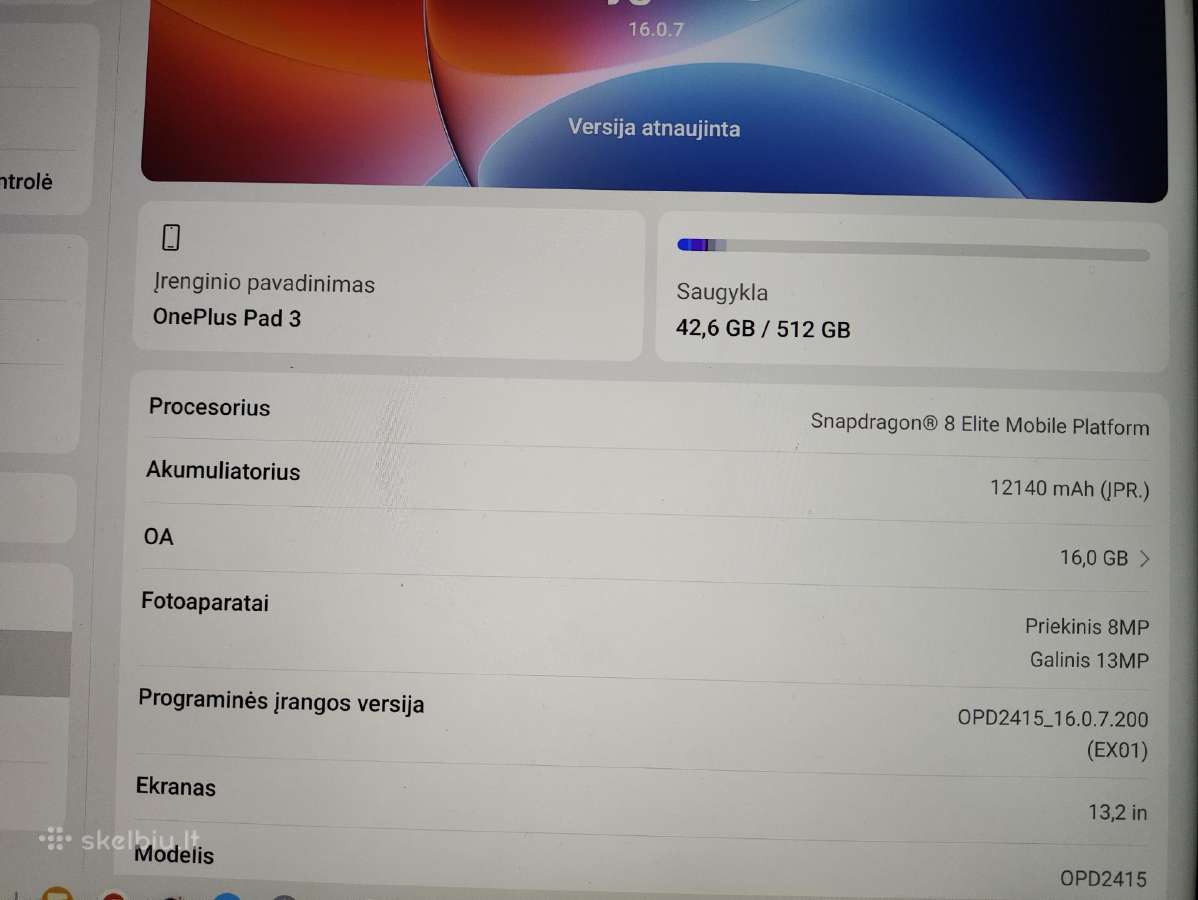 Oneplus Pad 3 - nuotraukos Nr. 2