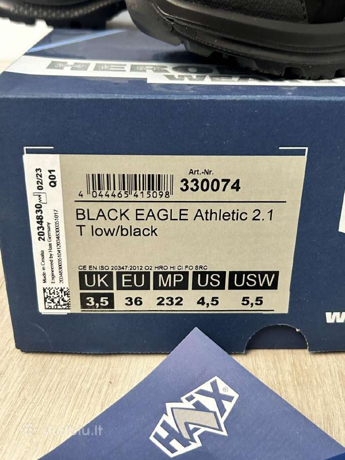 Nauji Haix Black Eagle Athletic 2.1 T Low 36 dydis - nuotraukos Nr. 3