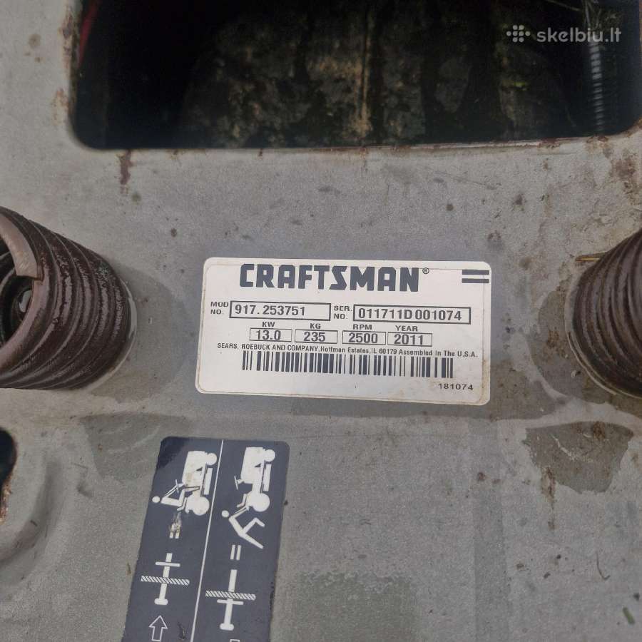 Craftsman sodo traktoriukas - nuotraukos Nr. 11