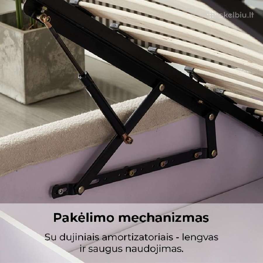 Dvigulė miegamojo lova su patalynės dėže - nuotraukos Nr. 13