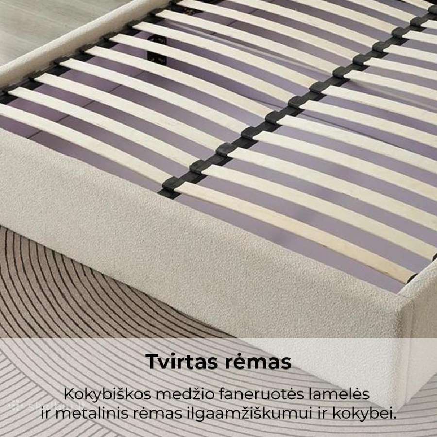 Dvigulė miegamojo lova su patalynės dėže - nuotraukos Nr. 15