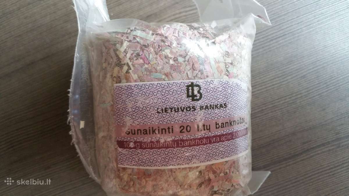 Pirksiu sunaikintu Lietuvos banknotu kaina sutar. - nuotraukos Nr. 2