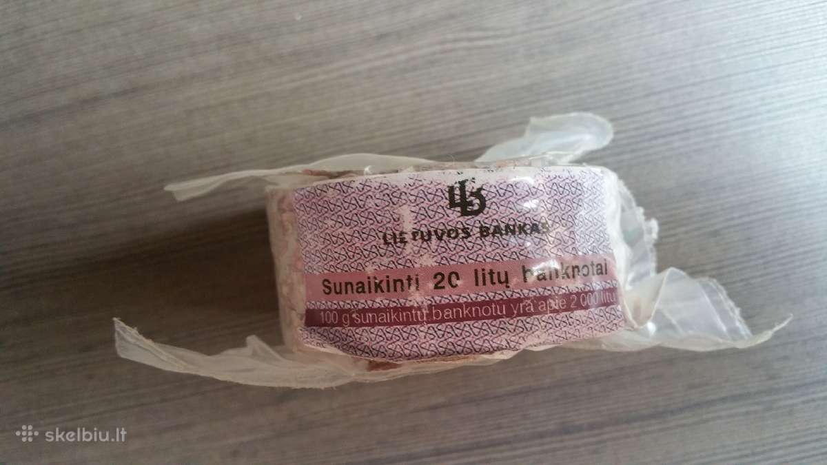 Pirksiu sunaikintu Lietuvos banknotu kaina sutar. - nuotraukos Nr. 3