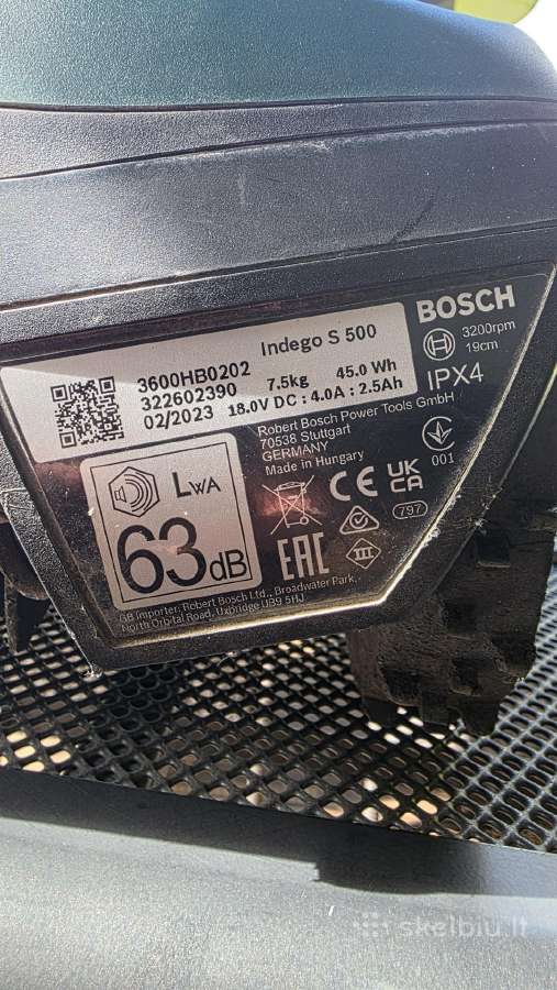 Bosch Indego S 500 žoliapjovė (su defektu) - nuotraukos Nr. 2