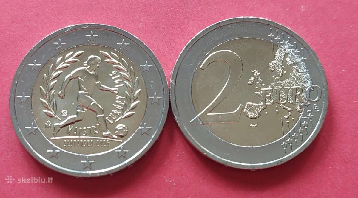 Progines 2€ monetos Slovakijos Unc - nuotraukos Nr. 4