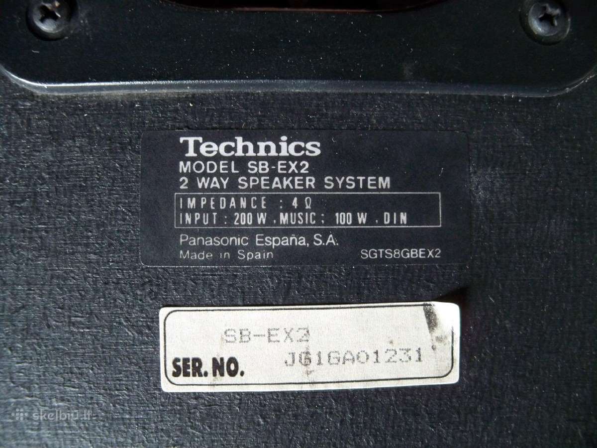 Technics SB-ex3. SB-ex2. SB-f3. SB-f33. - nuotraukos Nr. 20