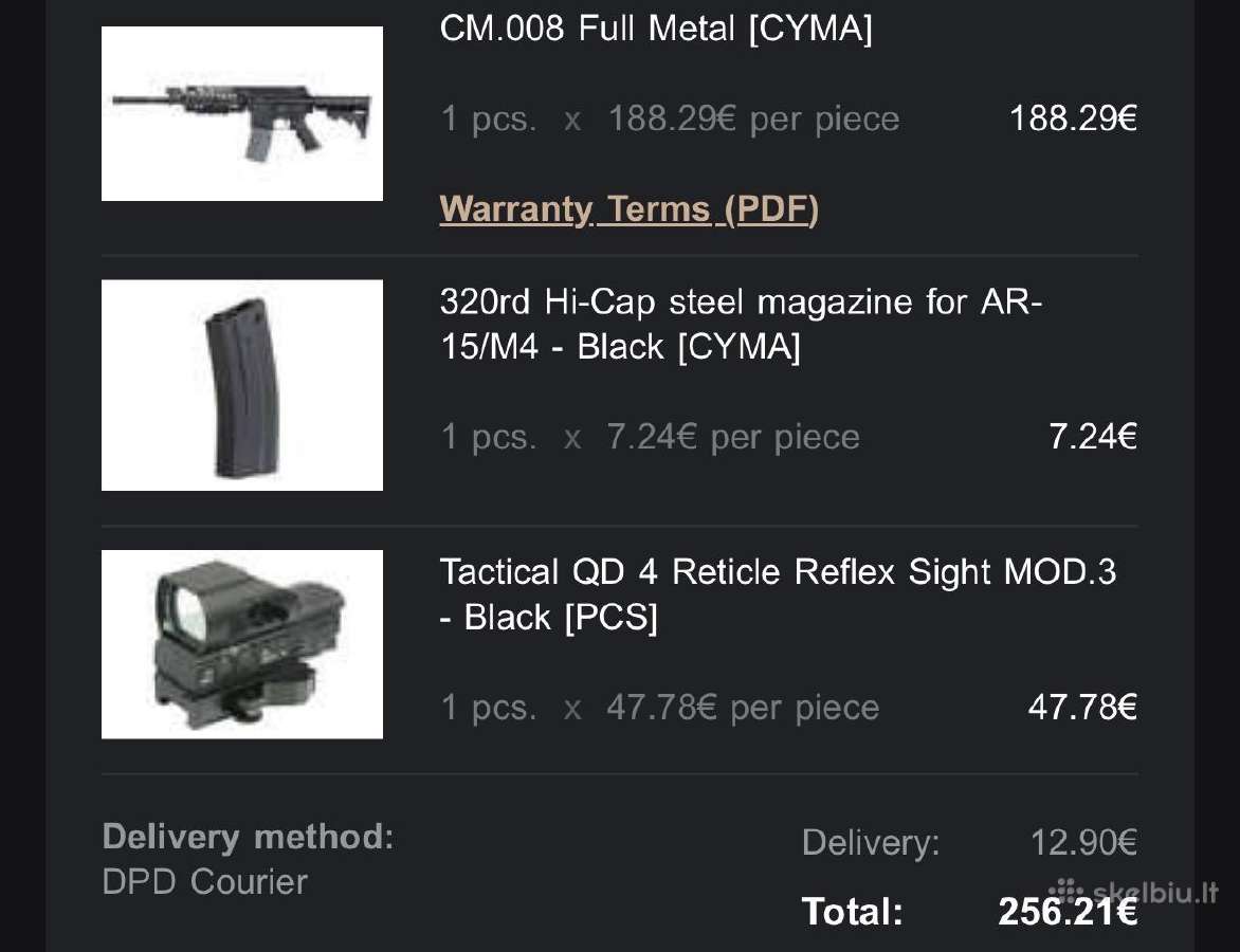 Airsoft automatas cm.008 Cyma - nuotraukos Nr. 4