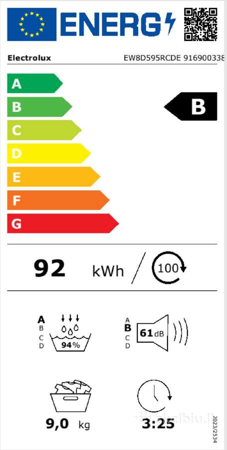Electrolux Ew8d595rcde 800 series 9kg - nuotraukos Nr. 17