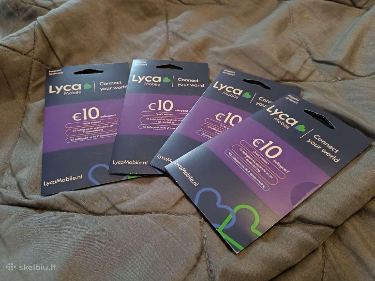 Lyca Mobile Prepaid Sim Card for Netherlands Eu Nl - nuotraukos Nr. 2