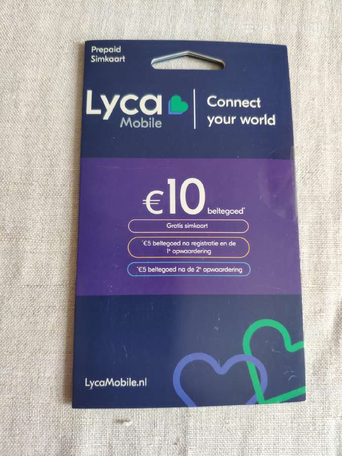 Lyca Mobile Prepaid Sim Card for Netherlands Eu Nl - nuotraukos Nr. 3