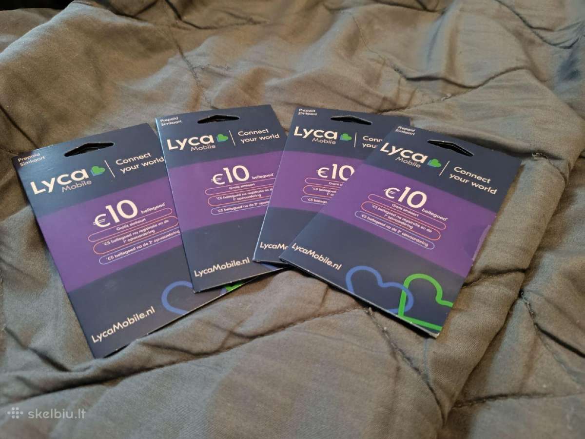 Lyca Mobile Prepaid Sim Card for Netherlands Eu Nl - nuotraukos Nr. 4