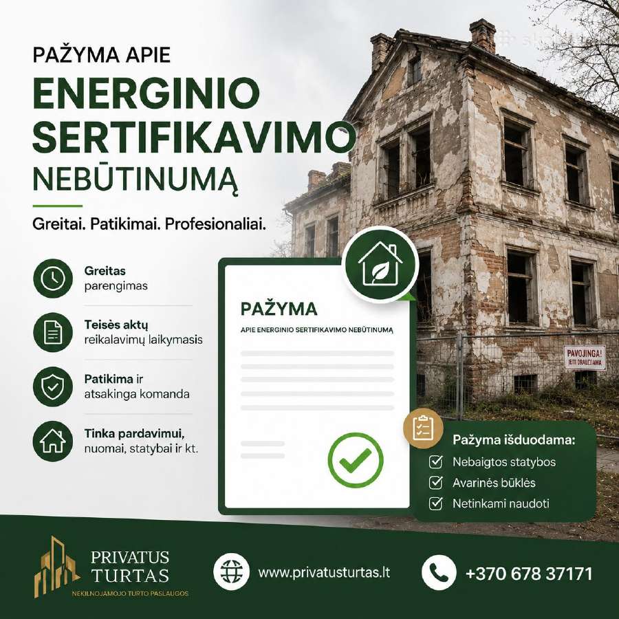 Skubiai energetinis sertifikatas visoje Lietuvoje - nuotraukos Nr. 2